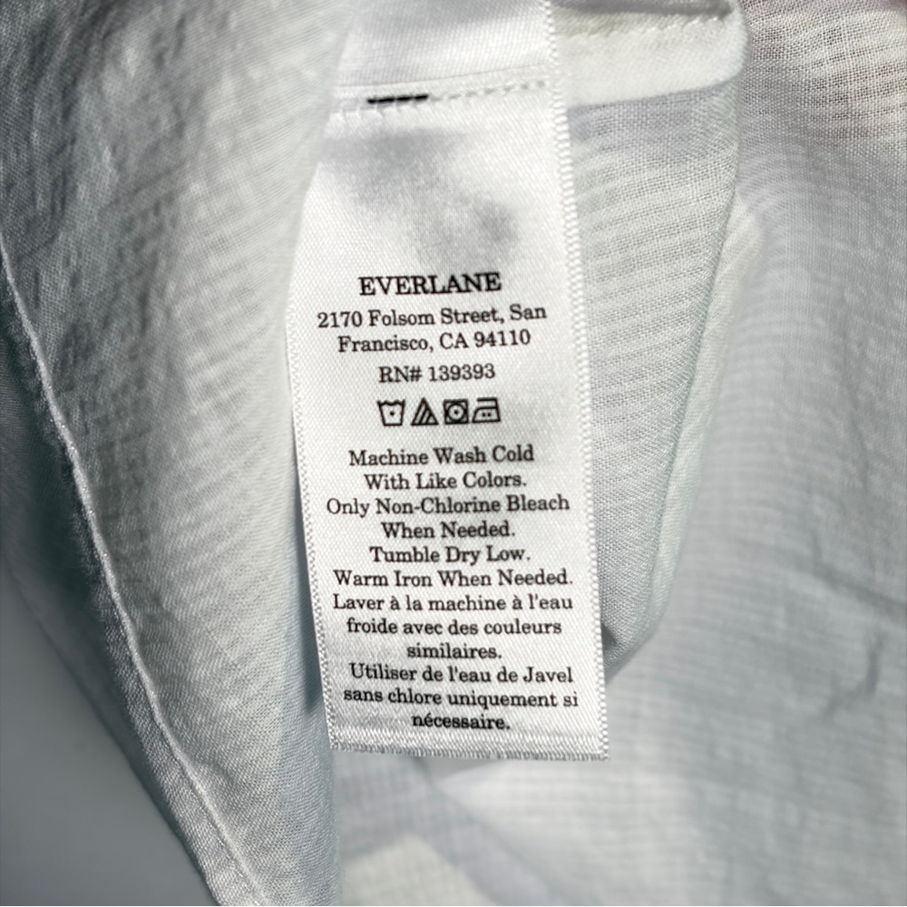 Everlane The Gauze Gathered Top in White, Size S NWT - Picture 13 of 16